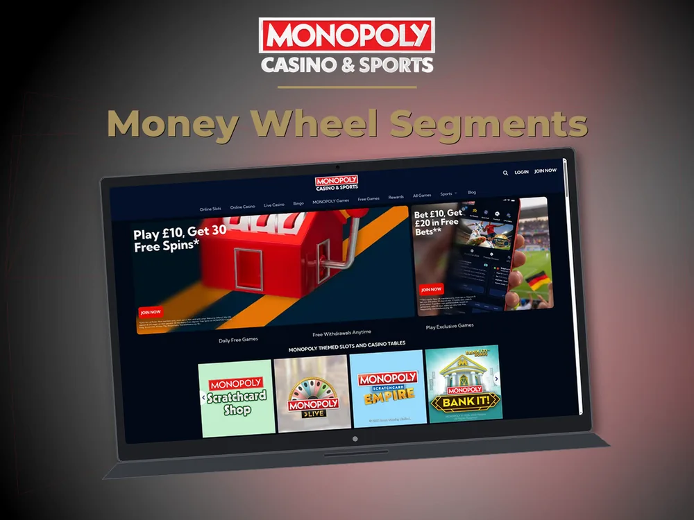Monopoly Live - Money Wheel Segments