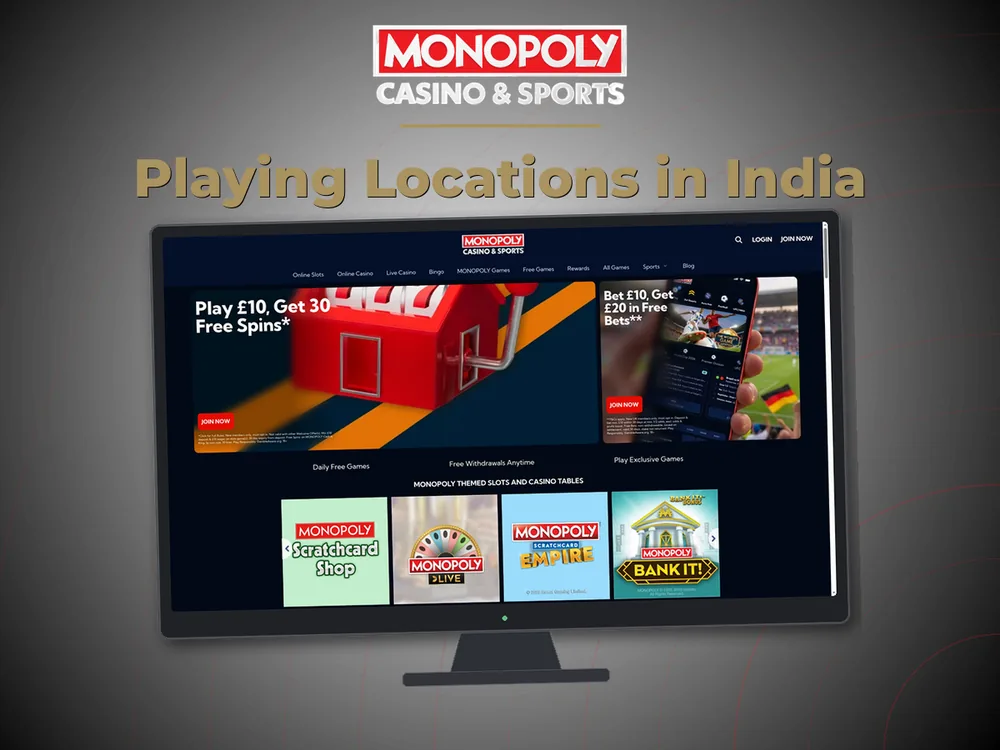 Monopoly Live - Playing Locations in India