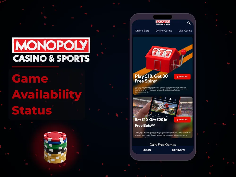 Monopoly Live - Game Availability Status